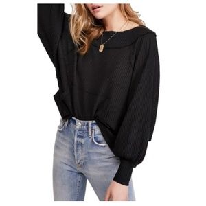 Brand New without tags Free People West End Thermal Top Black  XS